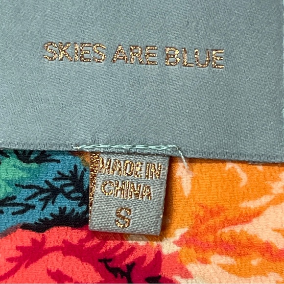 Skies Are Blue Womens Blazer Jacket Sz S Collared Floral Lined Basic Stretch - Picture 4 of 9